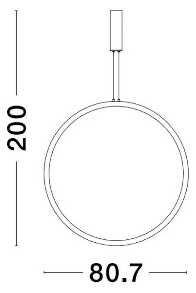 LED lustr Change 90 černé – Černá
