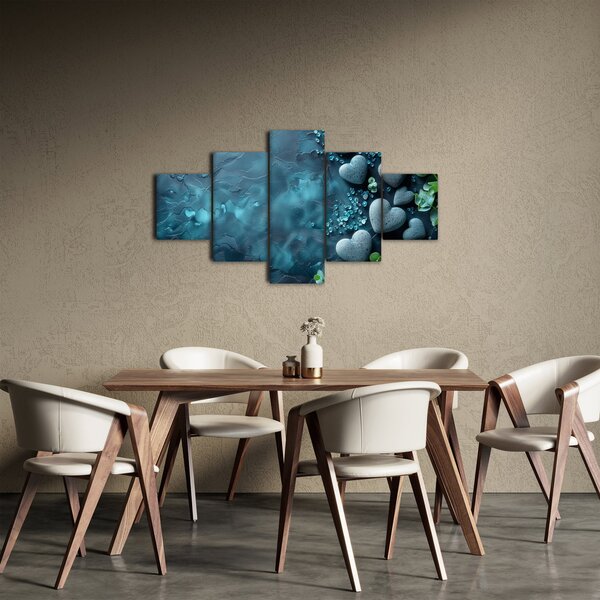 Obraz - Kameny tvaru srdce (125x70 cm)
