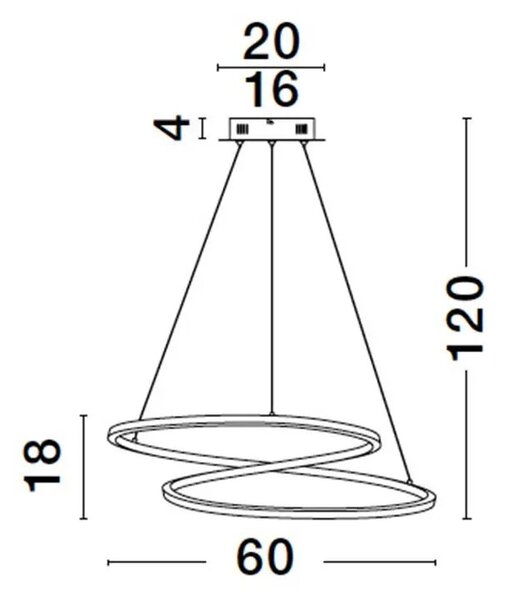 LED lustr Girish 60 zlaté
