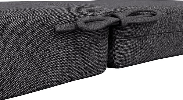 Outsunny Sada 2 venkovních polštářů na židle s opěrkou, 8 cm polstrování, rozměr 112D x 51Š cm, tmavě šedá | Aosom