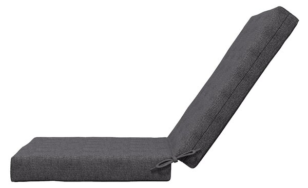 Outsunny Sada 2 venkovních polštářů na židle s opěrkou, 8 cm polstrování, rozměr 112D x 51Š cm, tmavě šedá | Aosom