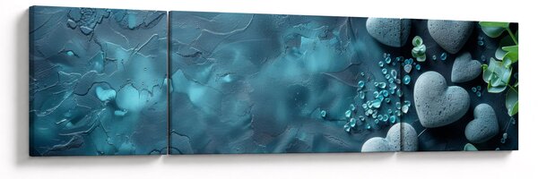 Obraz - Kameny tvaru srdce (170x50 cm)