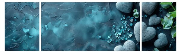 Obraz - Kameny tvaru srdce (170x50 cm)