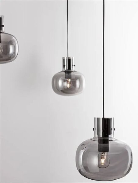 Lustr na lanku Cinzia 180 smoky – E27
