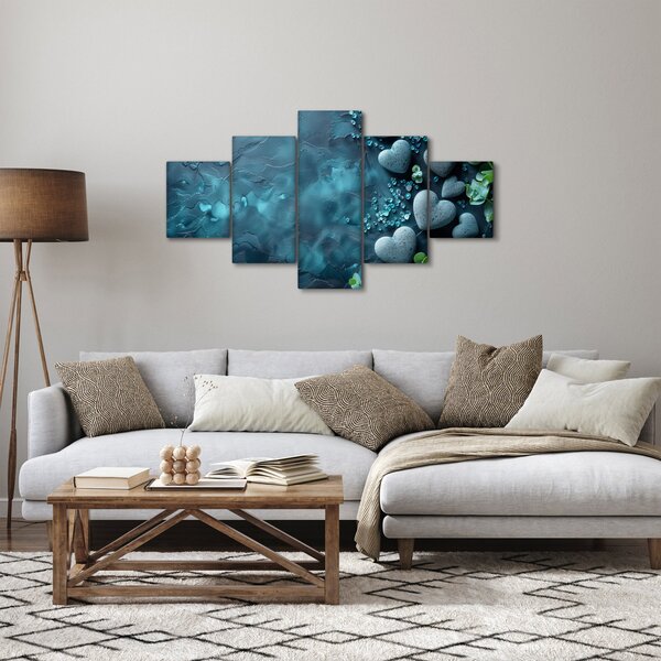 Obraz - Kameny tvaru srdce (125x70 cm)