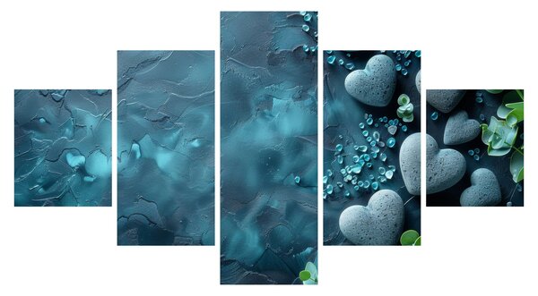 Obraz - Kameny tvaru srdce (125x70 cm)