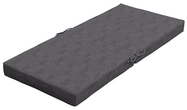Outsunny Sada 2 venkovních polštářů na židle s opěrkou, 8 cm polstrování, rozměr 112D x 51Š cm, tmavě šedá | Aosom