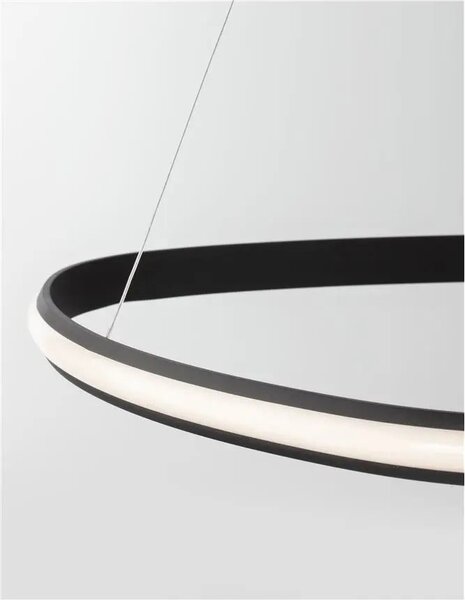 LED lustr Aries 74 černé – Černá
