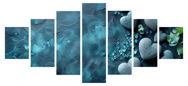 Obraz - Kameny tvaru srdce (210x100 cm)