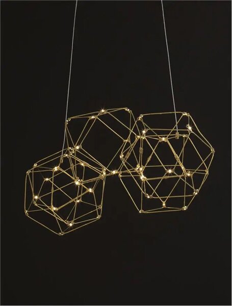 LED lustr Nebula 84 zlatá