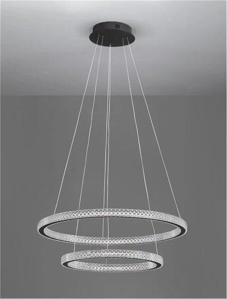 LED lustr Ginevra 60.5 černé