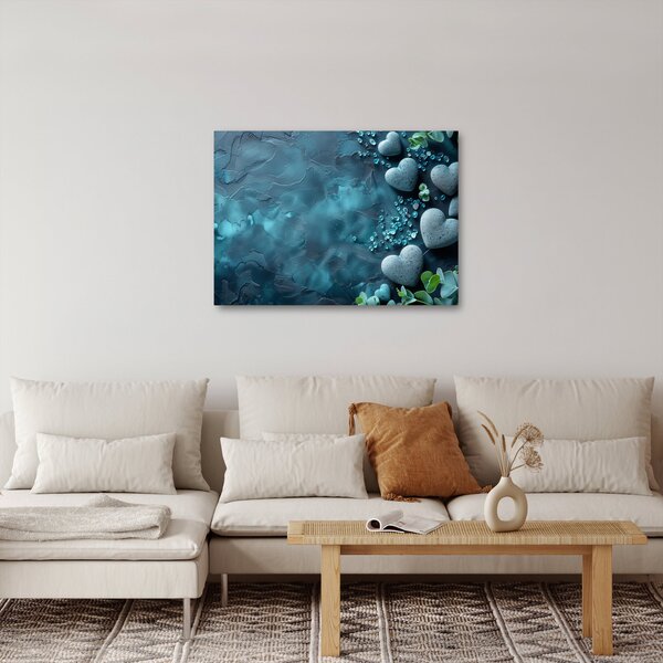 Obraz - Kameny tvaru srdce (70x50 cm)
