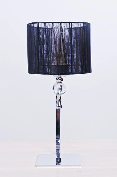 Retro stolní lampa Impress černé – Černá
