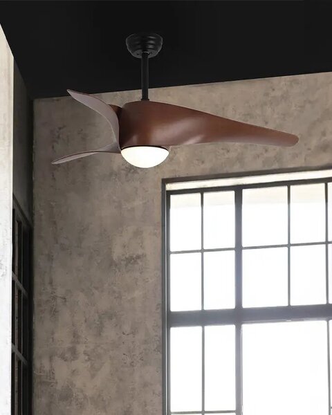 Stropní ventilátor Breeze s dálkovým ovládáním – Hnědá