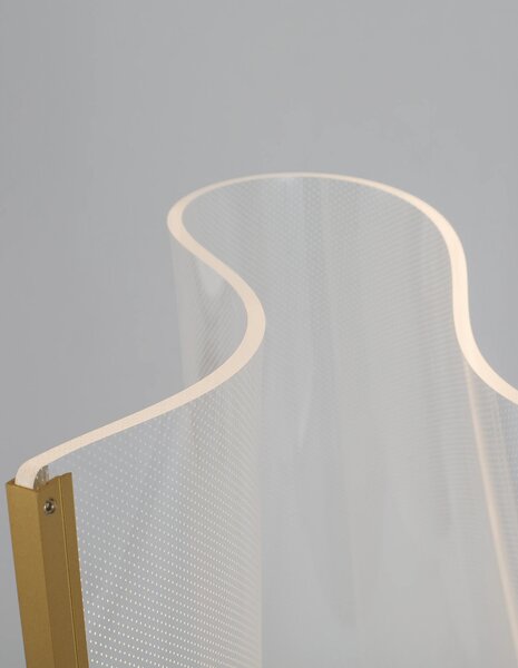 LED stojací lampa Siderno – Zlatá