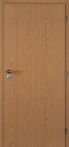 Interiérové dveře Doornite plné - fólie dub, pravé "90", zámek pro BB, voština
