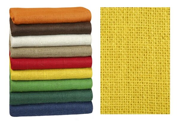 BELLATEX Dekorační jutová plachetka Žlutá 1, 3 m x 3 m