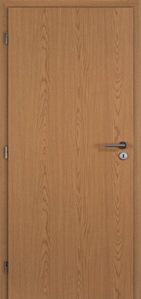 Interiérové dveře Doornite plné - fólie dub, levé "90", zámek pro BB, voština