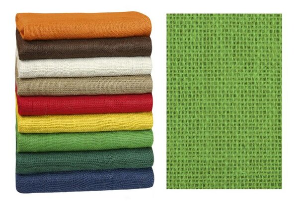 BELLATEX Dekorační jutová plachetka Zelená 1, 3 m x 3 m