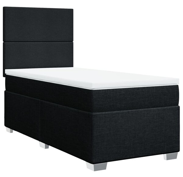 Box spring postel s matrací černá 80 x 200 cm textil 3290310