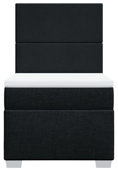 Box spring postel s matrací černá 80 x 200 cm textil 3290310