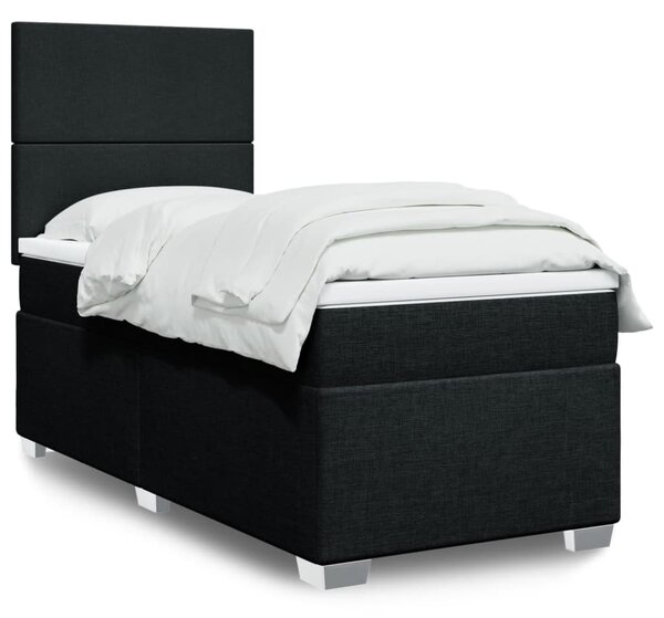 Box spring postel s matrací černá 80 x 200 cm textil 3290310