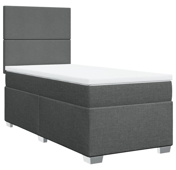 Box spring postel s matrací tmavě šedá 80 x 200 cm textil 3290309
