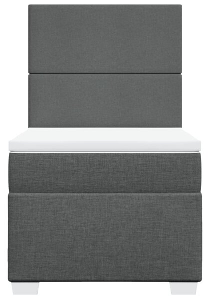 Box spring postel s matrací tmavě šedá 80 x 200 cm textil 3290309
