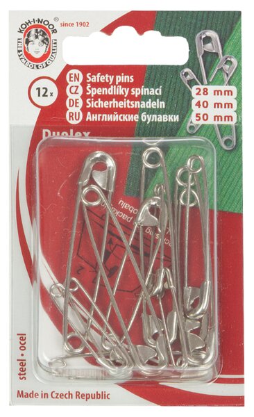BELLATEX Špendlík spínací Stříbrná, Zlatá, Černá mix 28 mm, 40 mm, 50 mm
