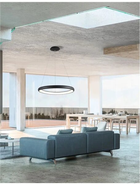 LED lustr Albi 60 černé – Černá