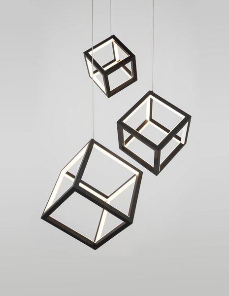LED lustr Gabbia 56 černé – Černá