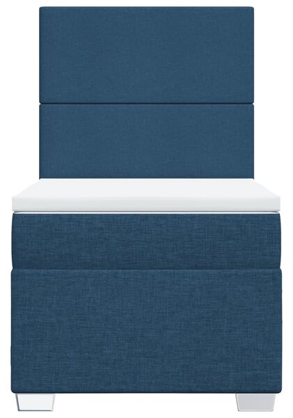 Box spring postel s matrací modrá 80x200 cm textil 3290314