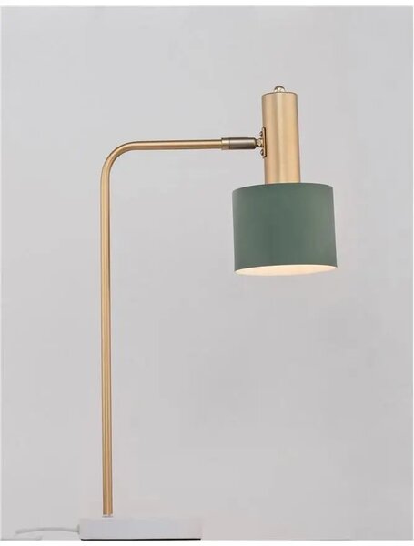 Rustikální stolní lampa Paz mint – Zelená