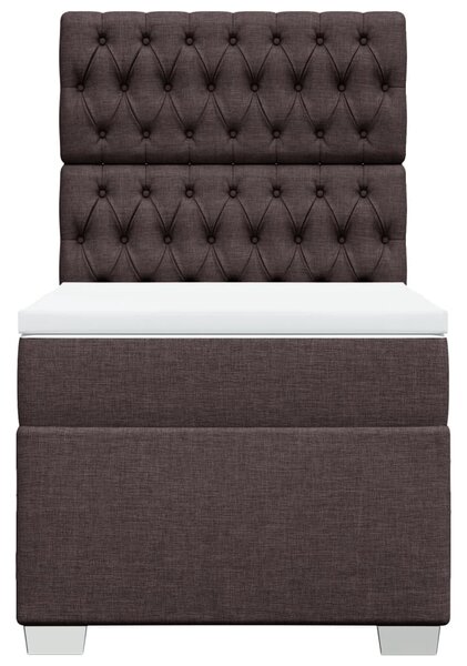 Box spring postel s matrací tmavě hnědá 80x200 cm textil 3290325