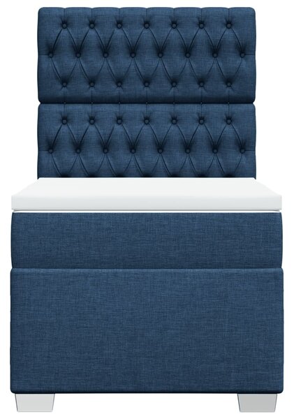 Box spring postel s matrací modrá 80x200 cm textil 3290328