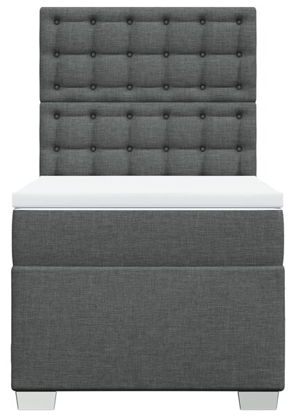 Box spring postel s matrací tmavě šedá 80 x 200 cm textil 3290330