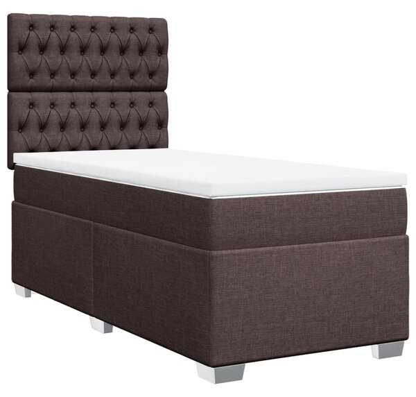 Box spring postel s matrací tmavě hnědá 80x200 cm textil 3290325