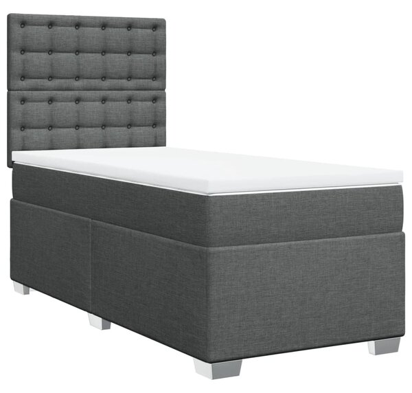 Box spring postel s matrací tmavě šedá 80 x 200 cm textil 3290330