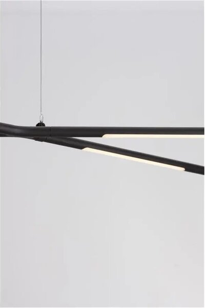 LED lustr Raccio 115 černé – Černá