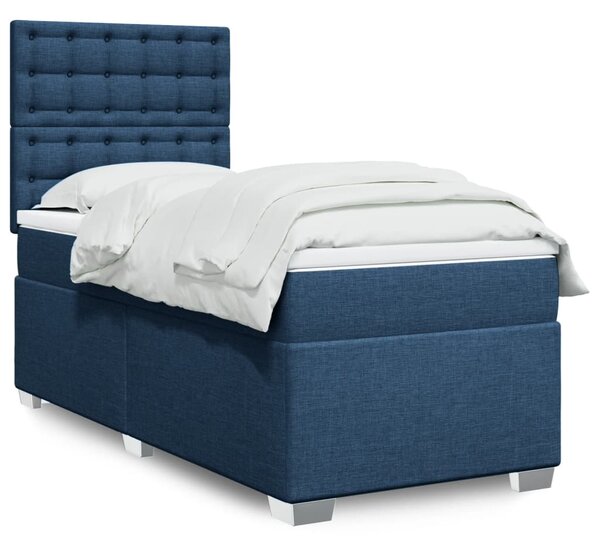 Box spring postel s matrací modrá 80x200 cm textil 3290335