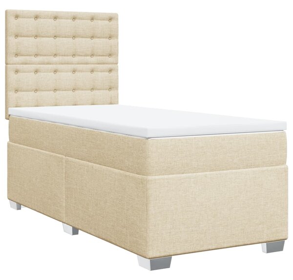 Box spring postel s matrací krémová 80 x 200 cm textil 3290334