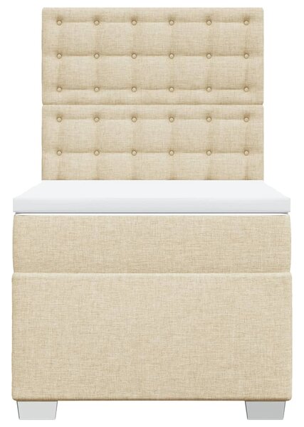 Box spring postel s matrací krémová 80 x 200 cm textil 3290334