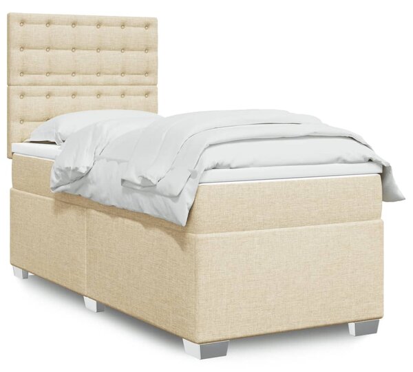 Box spring postel s matrací krémová 80 x 200 cm textil 3290334