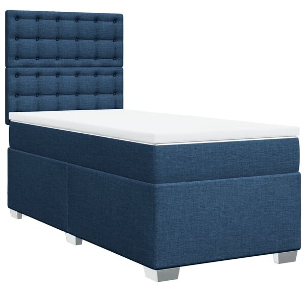 Box spring postel s matrací modrá 80x200 cm textil 3290335