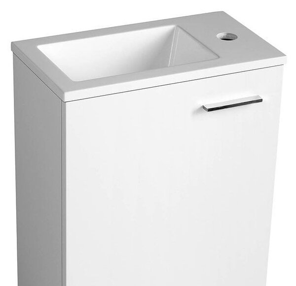 Aqualine umyvadlo 40x22 cm obdélníkový nábytkový bílá lesk LM420