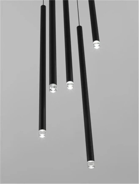 Moderní lustr Dandia 35 černé – LED