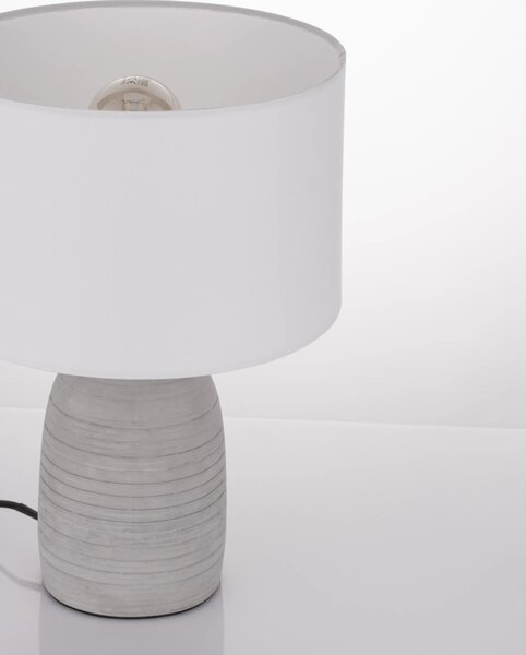 Rustikální stolní lampa Chempo – Šedá