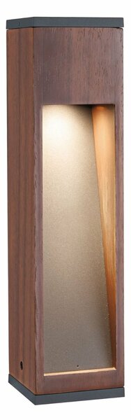 PAULMANN Stojací svítidlo Trabia IP44 hranaté 400mm 3000K 3,5W 230V 38d dřevo GU10 dřevo
