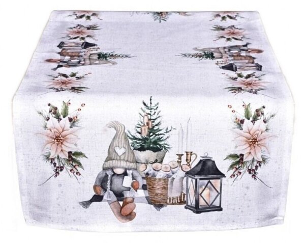 Forbyt Vánoční ubrus Skřítek s lucernou CYH6060C 40x140 cm