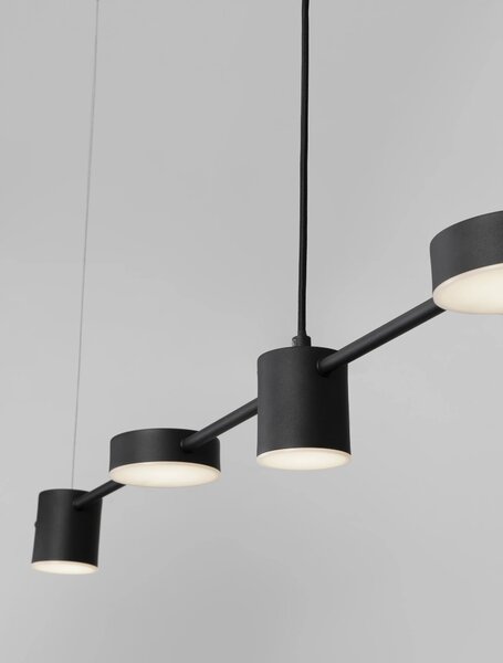 Retro lustr Nordik 127 černé – LED